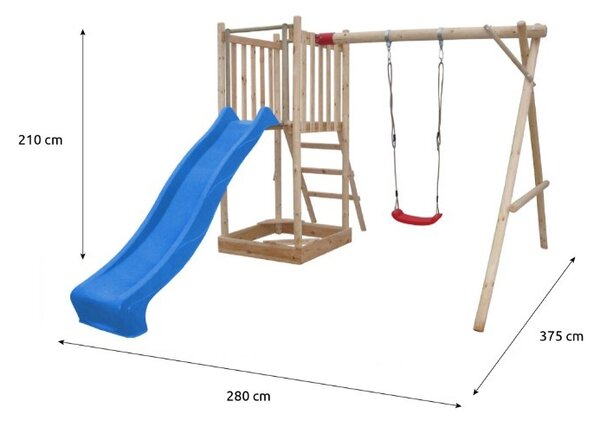 Dětské hřiště s modrou sluzavkou Play Basic 006