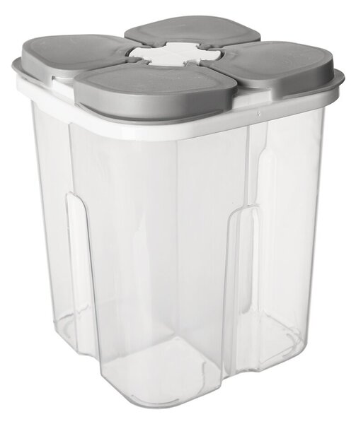 Orion Dělená dóza na potraviny se 4 sekcemi - 1,8l (4 x 0,45l) FOLY Extra, šedá
