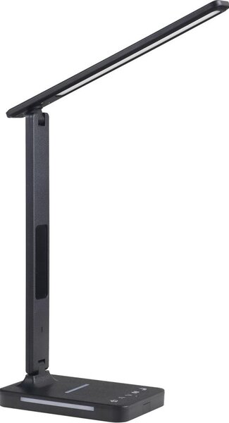 LED Stm. lampa s bezdr. nab. QI, displejem a USB portem LED/7W/230V 3000-6000K