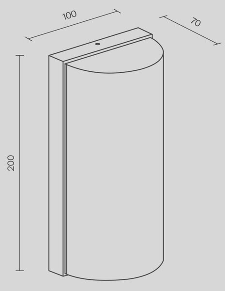 MAYTONI Nástěnné svítidlo Badd 3000K 10W IP 54 O454WL-L10GF3K1