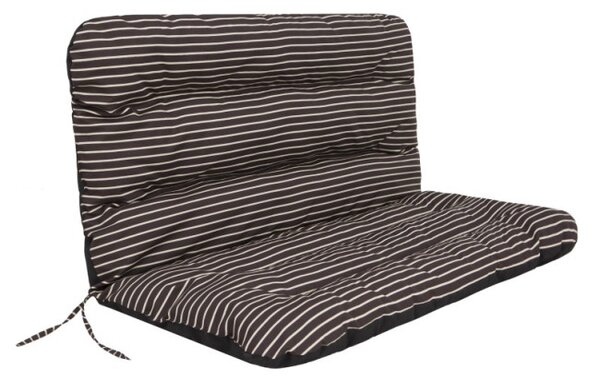 Polštář na houpačku ANIA 120 cm pásky, hnědý