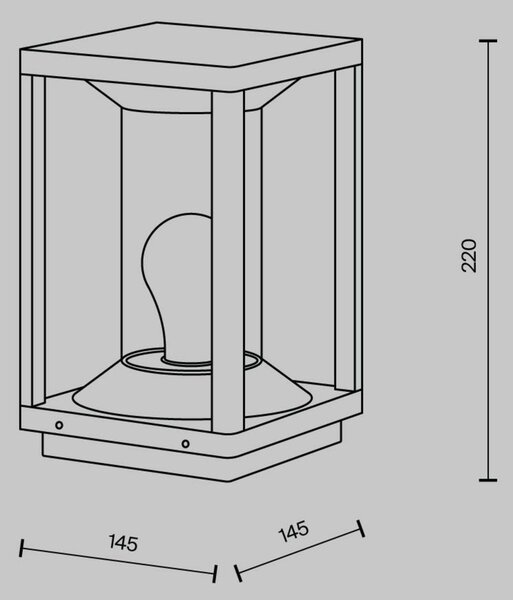 MAYTONI Venkovní svítidlo Cell E27x1 15W IP 54 O452FL-01GF