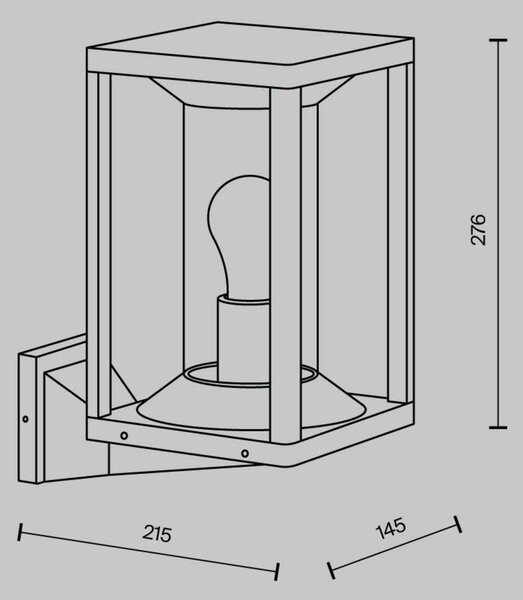 MAYTONI Nástěnné svítidlo Cell E27x1 15W IP 65 O452WL-01GF