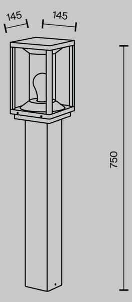 MAYTONI Venkovní svítidlo Cell E27x1 15W IP 54 O452FL-01GF2