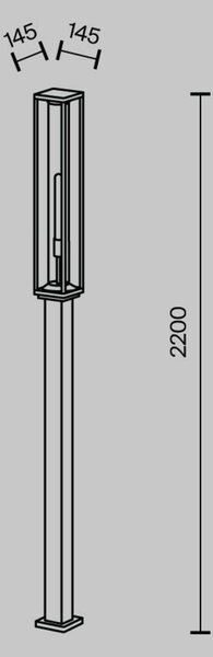 MAYTONI Venkovní svítidlo Cell E27x1 15W IP 54 O452FL-01GF3