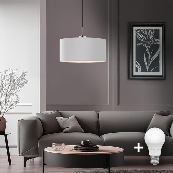 Eglo - LED Lustr na lanku TUNJA 1xE27/60W/230V bílá