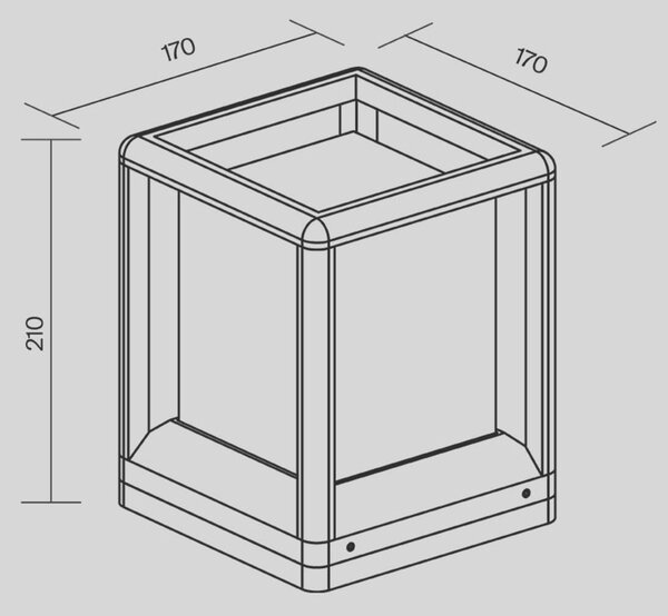 MAYTONI Venkovní svítidlo Trim E27x1 15W IP 65 O455FL-01GF1