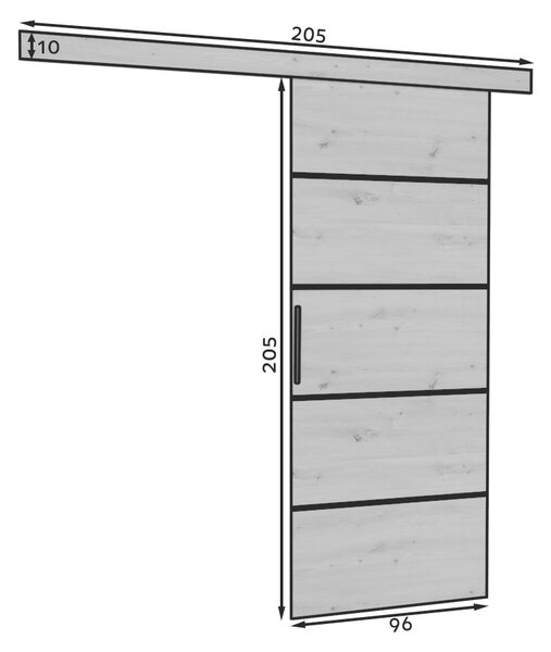 Posuvní dveře 86 cm. Akce -6%