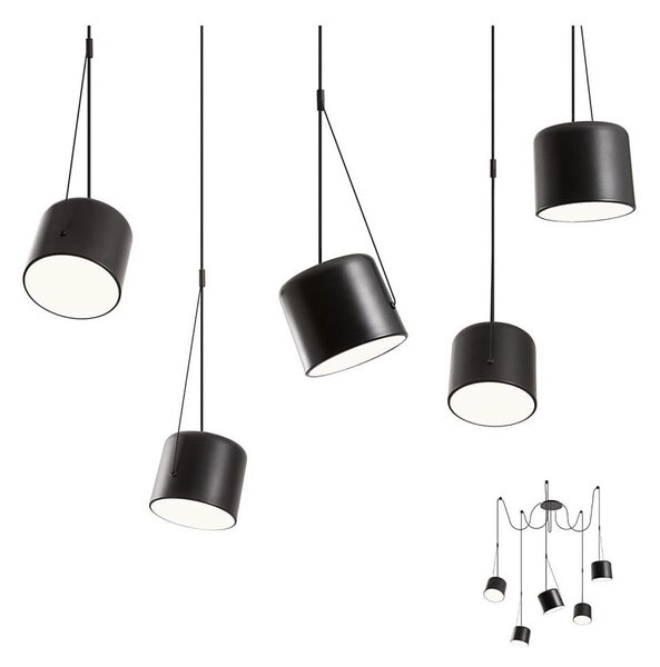 Redo 01-1828 - Lustr na lanku DODO 5xE27/15W/230V pavouk