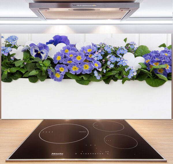 Panel do kuchyně Modré květiny pl-pksh-140x70-f-99973378