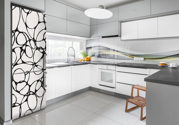 Nálepka tapeta na ledničku Chaotická kolečka FridgeStick-70x190-f-100713589