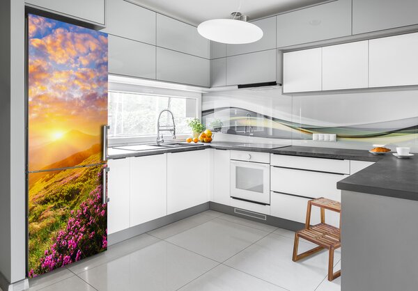 Nálepka na ledničku Západ slunce hory FridgeStick-70x190-f-100025577