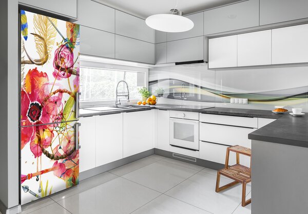 Nálepka fototapeta Květiny styl boho FridgeStick-70x190-f-100178932