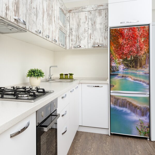 Foto nálepka na ledničku Vodopád podzim FridgeStick-70x190-f-101089544