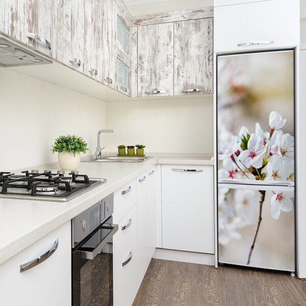 Samolepící nálepka na ledničku Květy višně FridgeStick-70x190-f-100965392