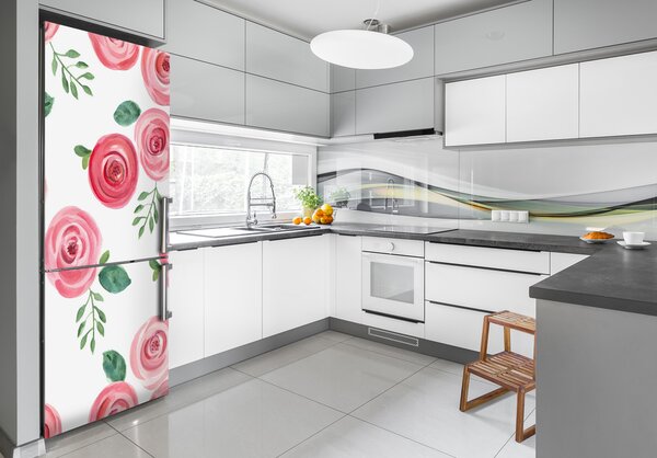 Samolepící nálepka fototapeta Růžové růže FridgeStick-70x190-f-101180210