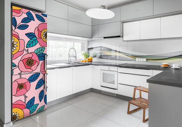 Fototapeta na ledničku Barevné květiny FridgeStick-70x190-f-101223430