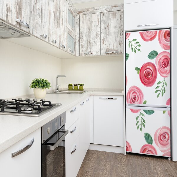 Samolepící nálepka fototapeta Růžové růže FridgeStick-70x190-f-101180210