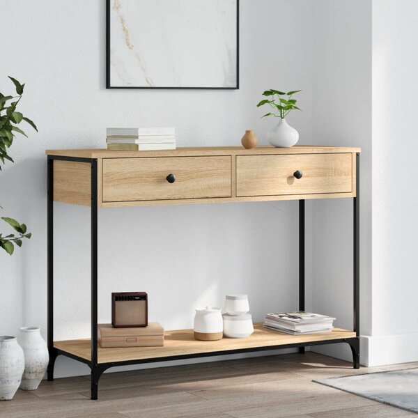 Konzolový stolek BestBerg 834171 / 100 x 34,5 x 75 cm / dub sonoma