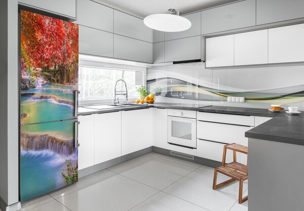 Foto nálepka na ledničku Vodopád podzim FridgeStick-70x190-f-101089544