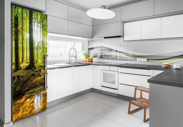 Nálepka na ledničku Slunce v lese FridgeStick-70x190-f-101332192