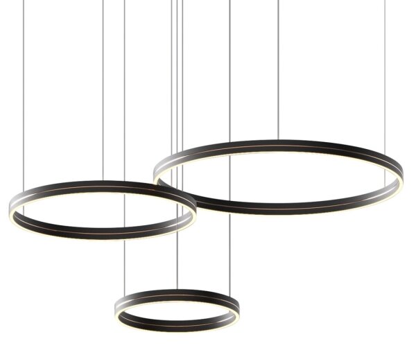 LED Lustr na lanku GRAVITY LED/108W/230V černá