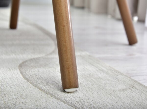 Designová jídelní židle SAROLTA - ořech / béžová