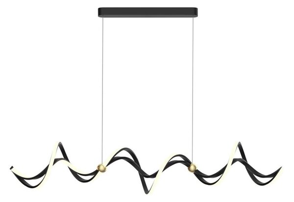 LED Lustr na lanku COLIA LED/55W/230V černá/zlatá