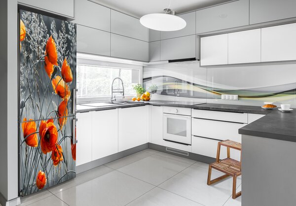 Foto nálepka na ledničku stěnu Polní mák FridgeStick-70x190-f-102051759