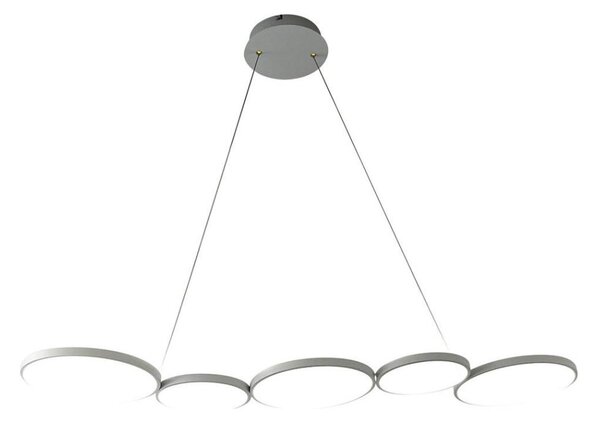 LED Lustr na lanku OLYMPIA 5xLED/10W/230V šedá