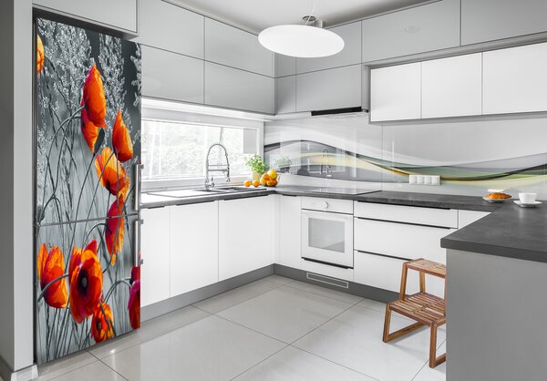 Foto nálepka na ledničku stěnu Polní mák FridgeStick-70x190-f-102051546