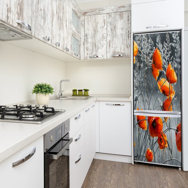 Foto nálepka na ledničku stěnu Polní mák FridgeStick-70x190-f-102051759