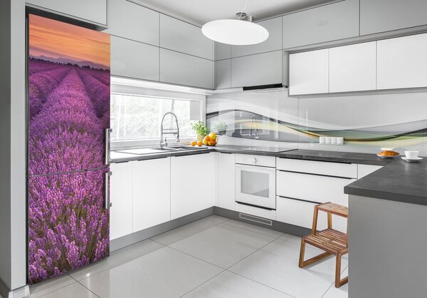Nálepka na ledničku samolepící Pole levandule FridgeStick-70x190-f-102438053