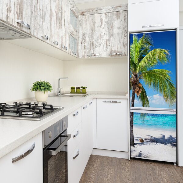 Nálepka na ledničku Tropická pláž FridgeStick-70x190-f-102463727