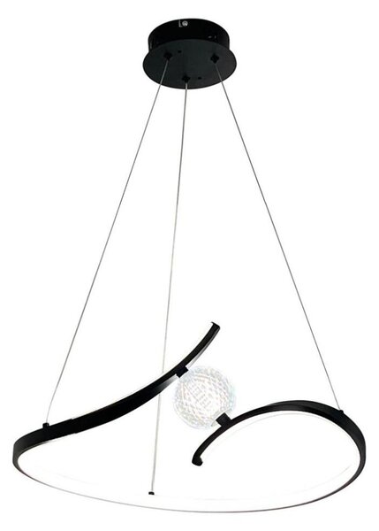 LED Lustr na lanku PERLA LED/34W/230V černá