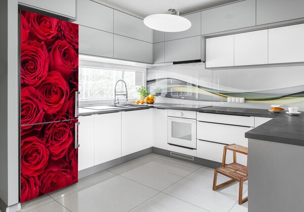 Nálepka fototapeta lednička Červené růže FridgeStick-70x190-f-102803756