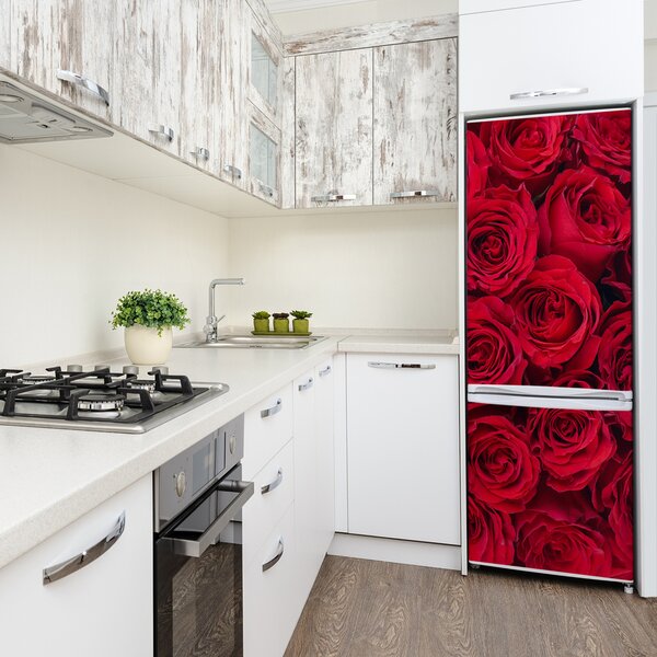 Nálepka fototapeta lednička Červené růže FridgeStick-70x190-f-102803756