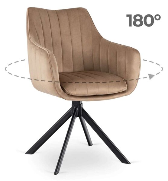 Jídelní židle Pinzo Velvet, béžová