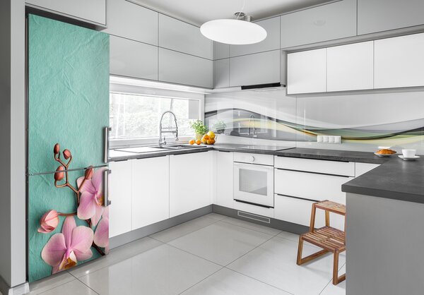 Nálepka fototapeta lednička Růžová orchidej FridgeStick-70x190-f-102905480