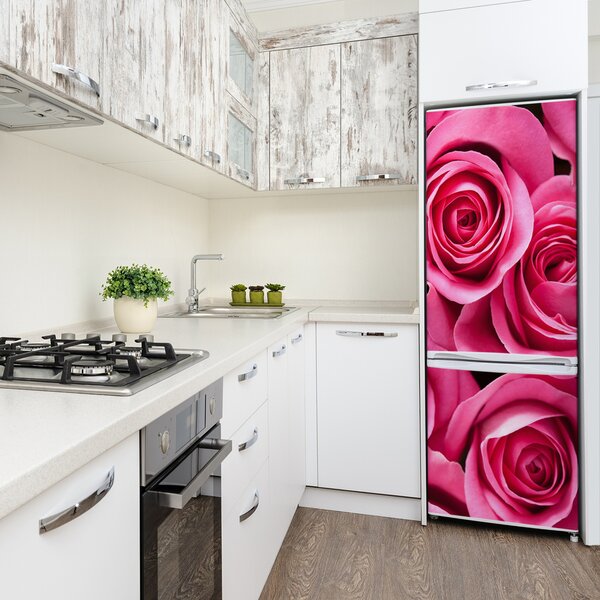 Foto tapeta na ledničku Růžové růže FridgeStick-70x190-f-102915574