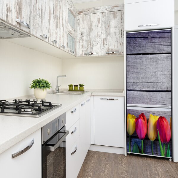 Foto nálepka na ledničku Barevné tulipány FridgeStick-70x190-f-103218042