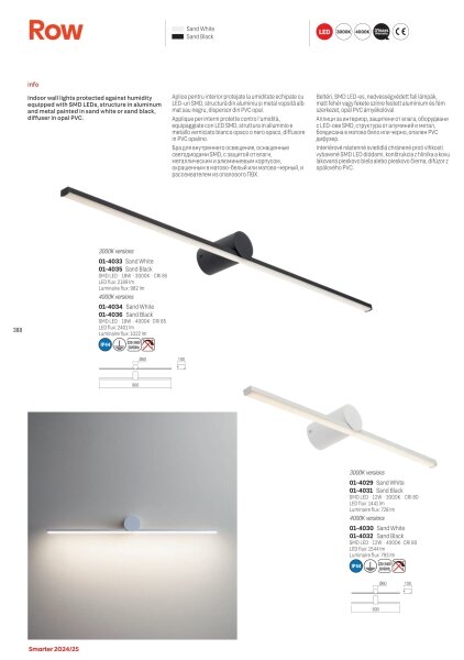 Redo 01-4034 - LED Koupelnové osvětlení zrcadla ROW LED/18W/230V 90 cm IP44 bílá
