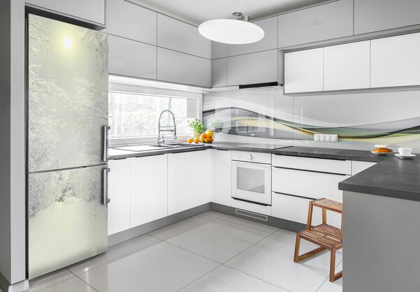 Nálepka na ledničku samolepící Les zima FridgeStick-70x190-f-103882841