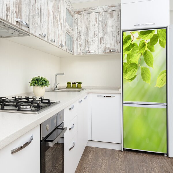 Nálepka tapeta na ledničku Zelené listí FridgeStick-70x190-f-103988328