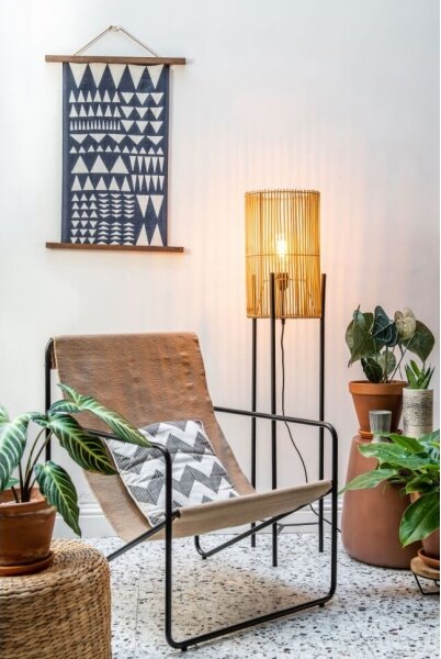 Lucide 03740/01/72 - Stojací lampa JANTINE 1xE27/40W/230V