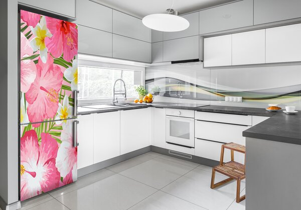 Fototapeta na ledničku Tropické květiny FridgeStick-70x190-f-104523837