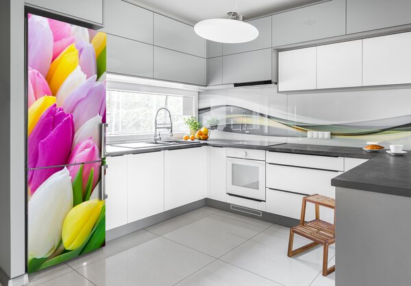 Foto nálepka na ledničku Barevné tulipány FridgeStick-70x190-f-104468261