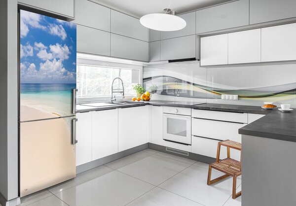 Nálepka na ledničku Pláž Maledivy FridgeStick-70x190-f-104787561