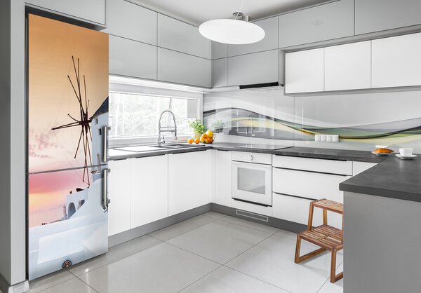 Tapeta nálepka na ledničku Santorini Řecko FridgeStick-70x190-f-104622811