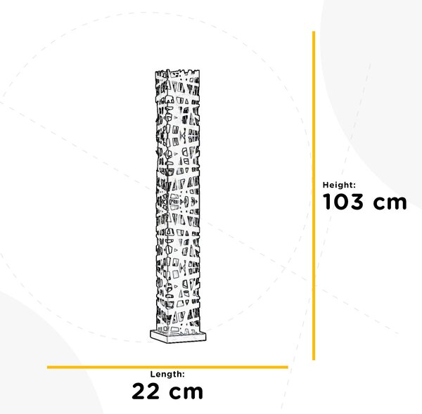 STOJACÍ LAMPA, 22/22/103 cm - Online Only svítidla, Online Only